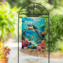 Aquatic Life Suede Garden Flag