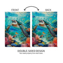 Aquatic Life Suede Garden Flag