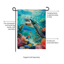 Aquatic Life Suede Garden Flag