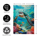 Aquatic Life Suede Garden Flag