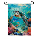 Aquatic Life Suede Garden Flag