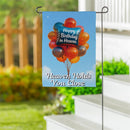 Happy Birthday in Heaven Suede Garden Flag Garden
