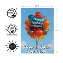 Happy Birthday in Heaven Suede Garden Flag Garden