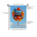 Happy Birthday in Heaven Suede Garden Flag Garden