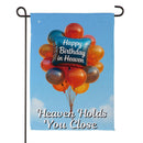 Happy Birthday in Heaven Suede Garden Flag Garden