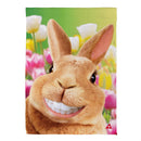 Cheesy Bunny Suede Garden Flag