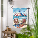 Patriotic Paradise Suede Garden Flag