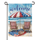 Patriotic Paradise Suede Garden Flag