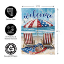 Patriotic Paradise Suede Garden Flag