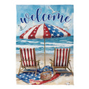 Patriotic Paradise Suede Garden Flag