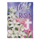Risen Easter Dove Suede Garden Flag