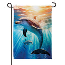 Oceanic Joy Suede Garden Flag