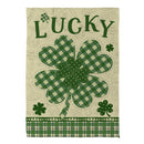 Lucky Clover Suede Garden Flag