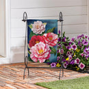 Multicolor Camellias Suede Garden Flag