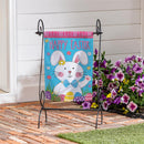 Bowtie Bunny Suede Garden Flag