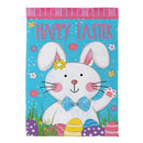 Bowtie Bunny Suede Garden Flag