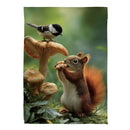 Foraging Squirrel Suede House Flag