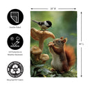 Foraging Squirrel Suede House Flag