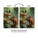 Foraging Squirrel Suede House Flag
