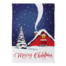 Cozy Christmas Night Suede Flag Garden