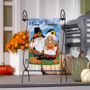 Thanksgiving Harvest Gnomes Suede Flag Garden