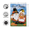 Thanksgiving Harvest Gnomes Suede Flag Garden