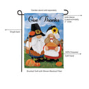 Thanksgiving Harvest Gnomes Suede Flag Garden