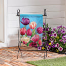 Tulip Palooza Suede Garden Flag