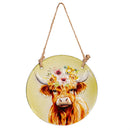 Hillside Pasture Suncatcher, Hand-painted Round Farm Animals Suncatcher, 5.5", Asst of 4, CDU