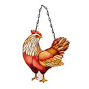 Hillside Pasture Suncatcher, Glass Rooster, 4.5", Asst of 3, CDU