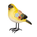 Cottage Garden Table Decor Resin Bird with Metal Feet, 4.75"L, Asst of 3