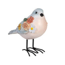 Cottage Garden Table Decor Resin Bird with Metal Feet, 4.75"L, Asst of 3