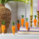 Hop Into Spring Table Decor Plastic Bottle Brush Carrot, Set of 8, Gift Box
