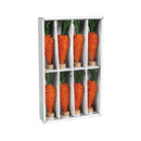 Hop Into Spring Table Decor Plastic Bottle Brush Carrot, Set of 8, Gift Box