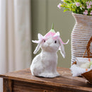 Hop Into Spring Table Decor Natural Fiber Bunny with Flower Hat, 10"H