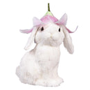 Hop Into Spring Table Decor Natural Fiber Bunny with Flower Hat, 10"H