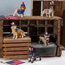 Red, White, & Bloom Table Decor Resin Patriotic Dog, Asst of 5