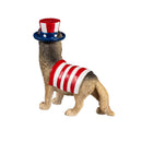 Red, White, & Bloom Table Decor Resin Patriotic Dog, Asst of 5