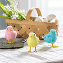 Hop Into Spring Table Decor Fabric Chick, 3.5"H, Set of 3
