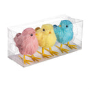 Hop Into Spring Table Decor Fabric Chick, 3.5"H, Set of 3