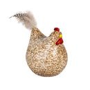Hillside Pasture Table Decor Ceramic Chicken with Feathers, 7"L