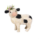 Petal & Plow Table Decor Natural Fiber Floral Cow, 11.75"L