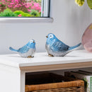 Cottage Garden Table Decor Ceramic Bird, Set of 2