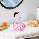 Tropical Oasis Table Decor Art Glass Flamingo, 6"H
