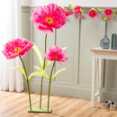 Cottage Garden Decor Paper Pink Flower, 56"H