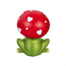 Valentine's Day Table Decor Resin Mushroom Frog, 4.25"H, Asst of 2
