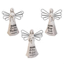 Simple Blessings Resin and Metal Angel Table Decor, Faith/Hope/Love, Asst of 3, 7.75"H