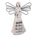 Simple Blessings Resin and Metal Angel Table Decor, Faith/Hope/Love, Asst of 3, 7.75"H