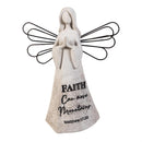 Simple Blessings Resin and Metal Angel Table Decor, Faith/Hope/Love, Asst of 3, 7.75"H