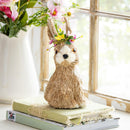 Bunny Blooms Table Decor Natural Fiber Floral Bunny, 10"H